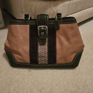 Coach Hampton Satchel shoulder travel Tote EUC